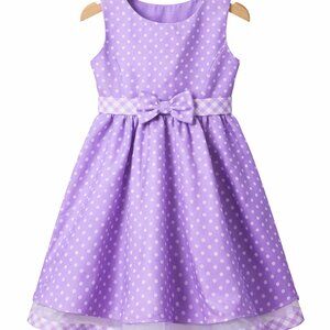 Pretty Girls Size 7 Lilac Spring taffeta purple polka Jona Michelle Fancy Dress